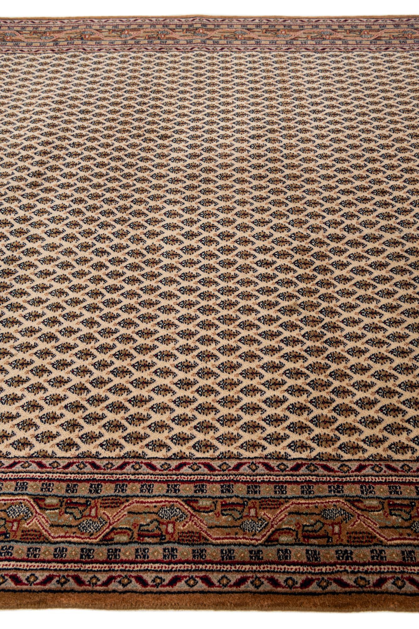 5' 8 x 11' 6 Hand Knotted Mir Wool Runner Rug