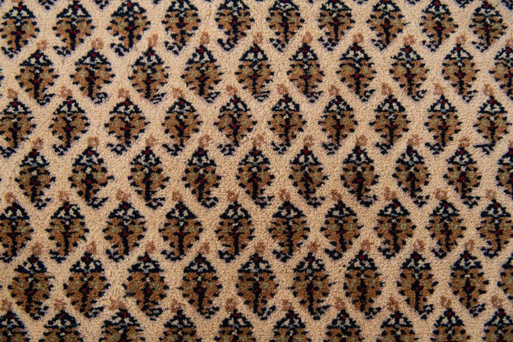 Detail image of 5' 8 x 11' 6 Hand Knotted Mir Wool Runner Rug