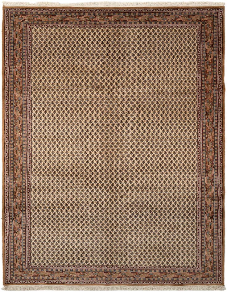 Detail image of 5' 8 x 11' 6 Hand Knotted Mir Wool Runner Rug