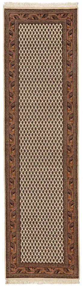 Detail image of 2' 8 x 9' 8 Hand Knotted Mir Wool Runner Rug