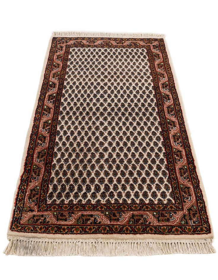Detail image of 2' 4 x 4' 5 Hand Knotted Mir Wool Runner Rug