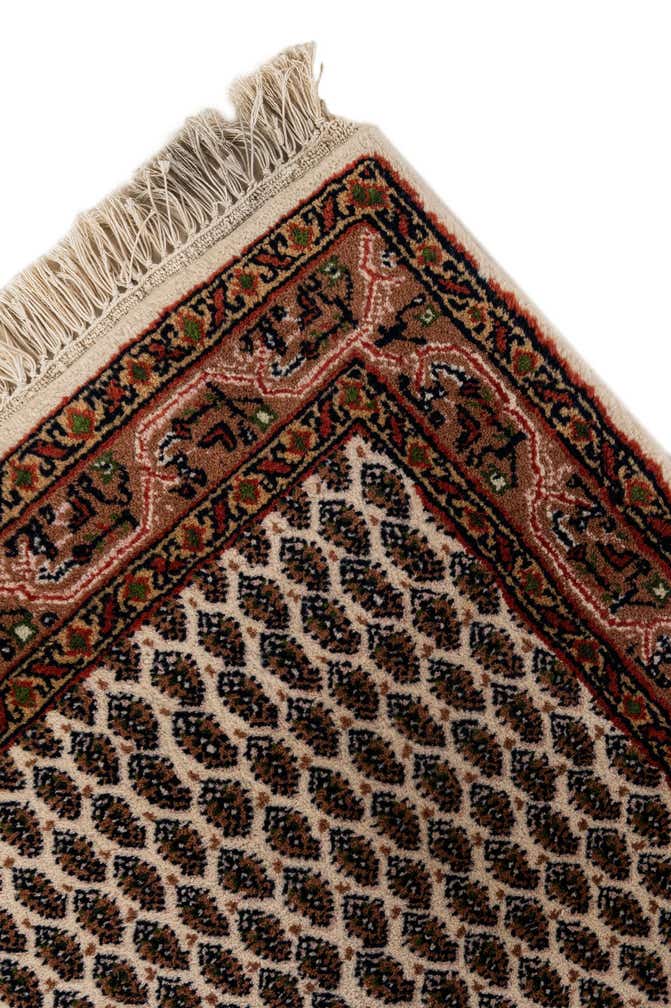 2' 4 x 4' 5 Hand Knotted Mir Wool Runner Rug