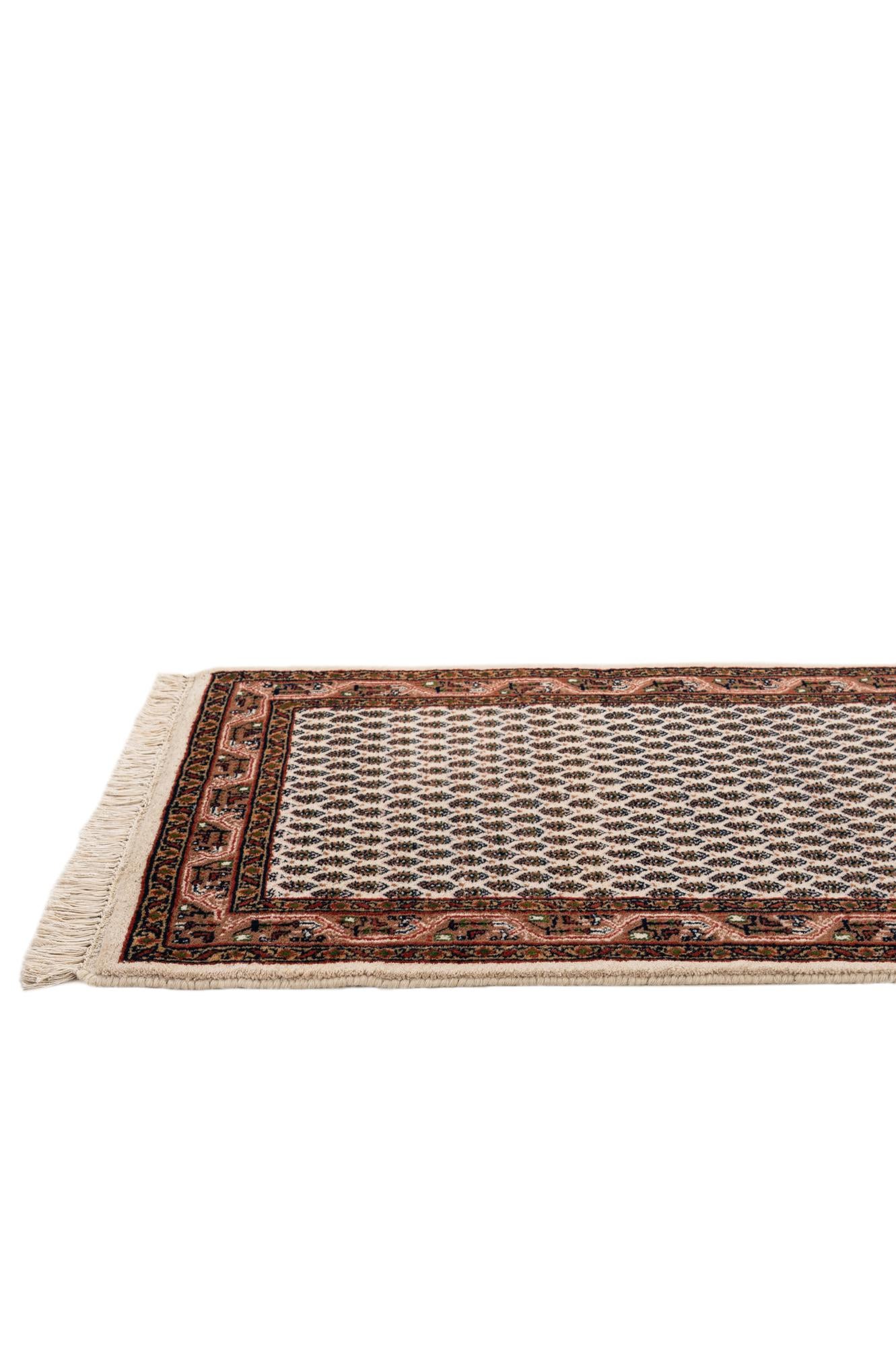 2' 4 x 4' 5 Hand Knotted Mir Wool Runner Rug