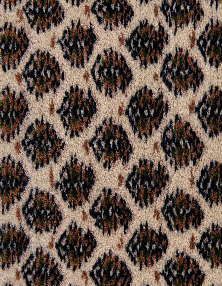 Detail image of 2' 4 x 4' 5  Hand Knotted Mir Wool Runner Rug