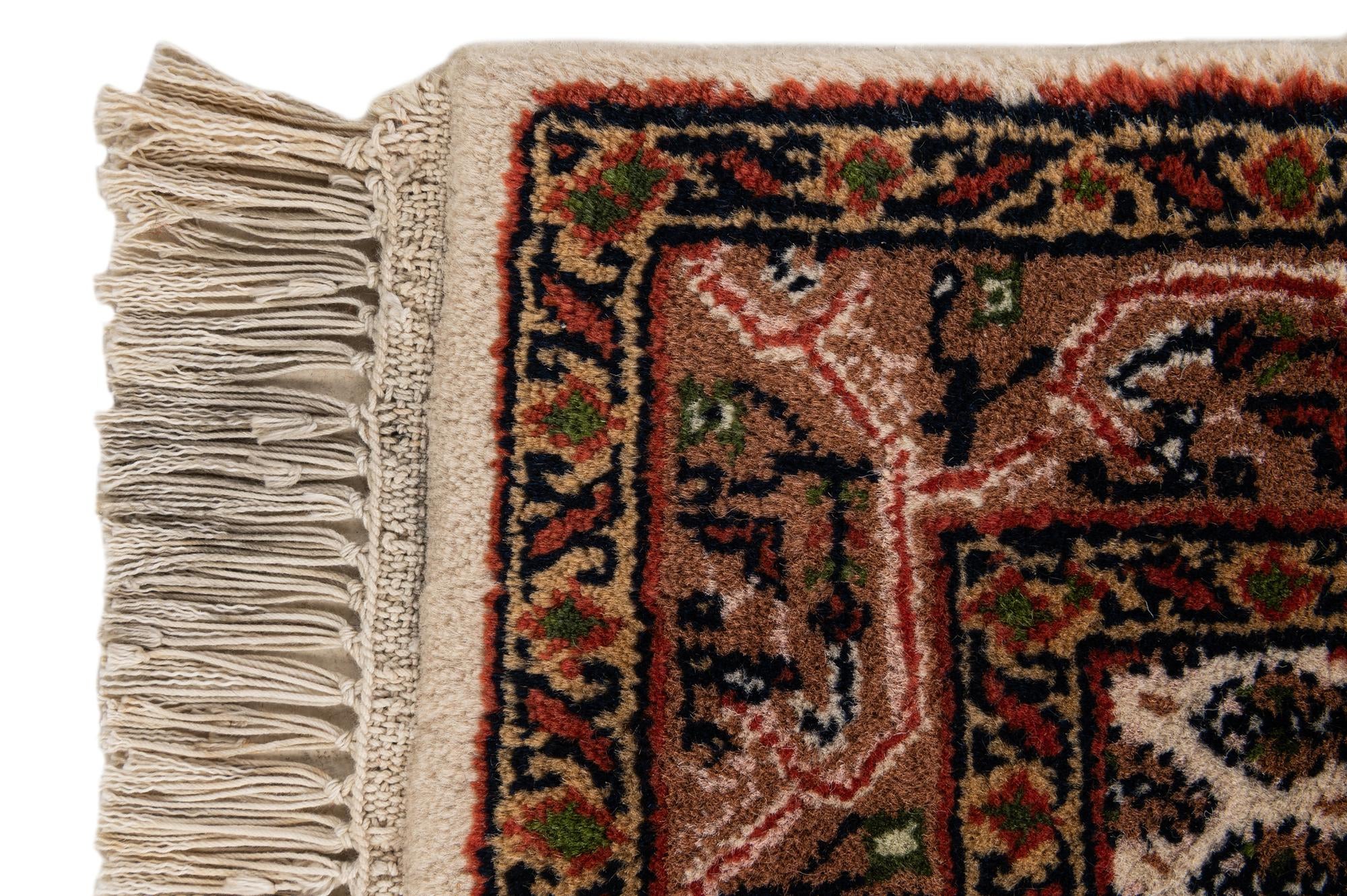 2' 4 x 4' 5 Hand Knotted Mir Wool Runner Rug