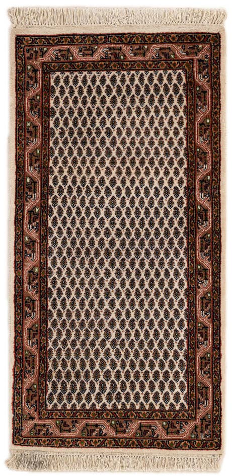 Detail image of 2' 4 x 4' 5 Hand Knotted Mir Wool Runner Rug