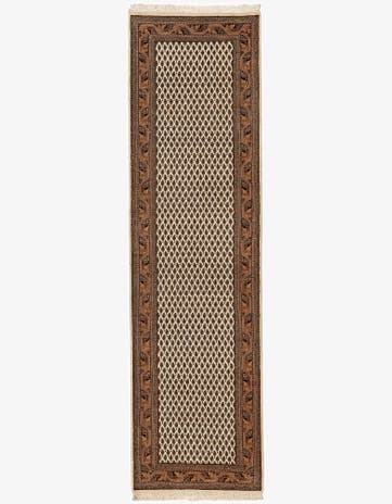 2' 8 x 9' 8 Hand Knotted Mir Wool Runner Rug