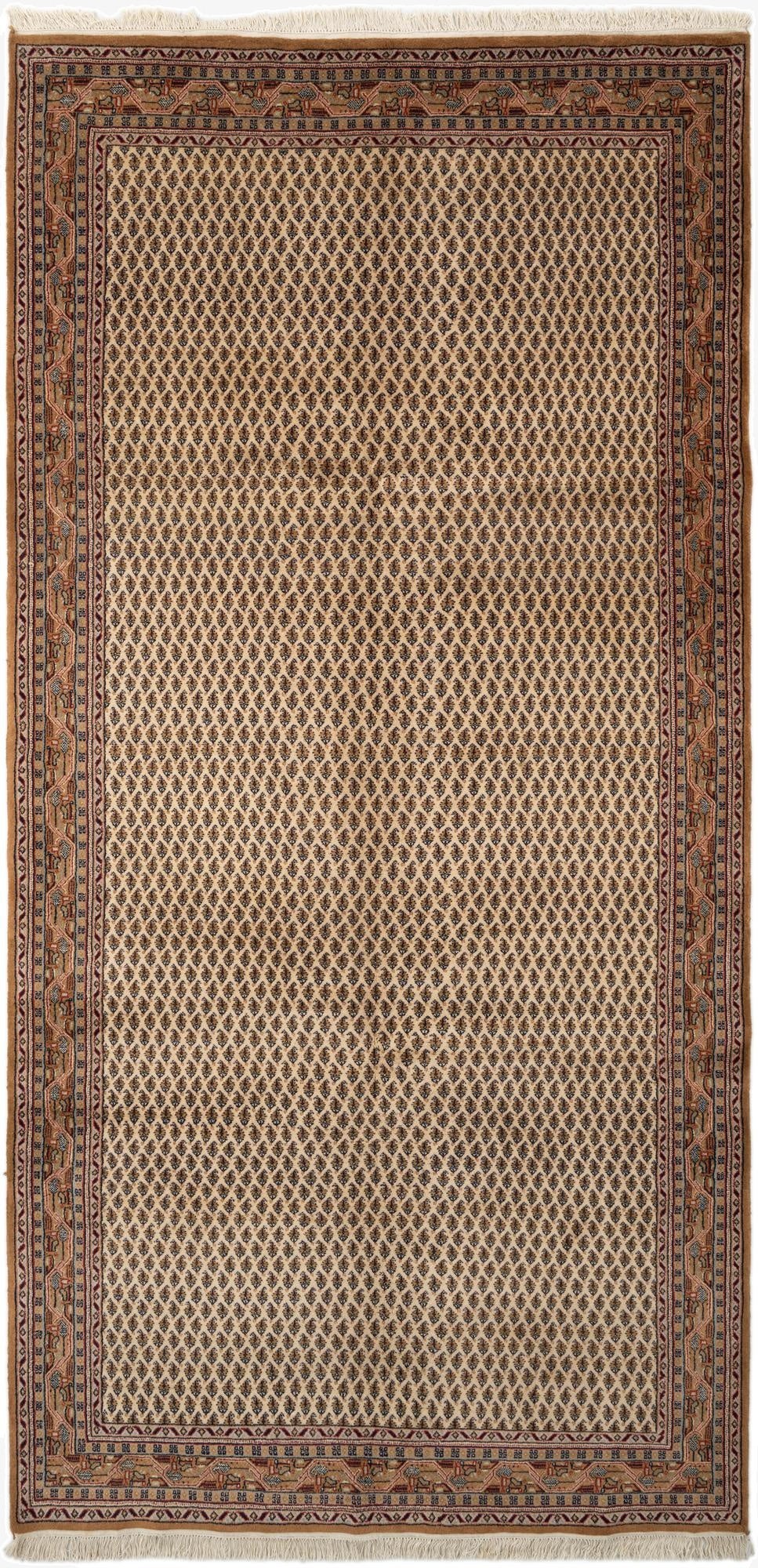 5' 8 x 11' 6  Hand Knotted Mir Wool Runner Rug