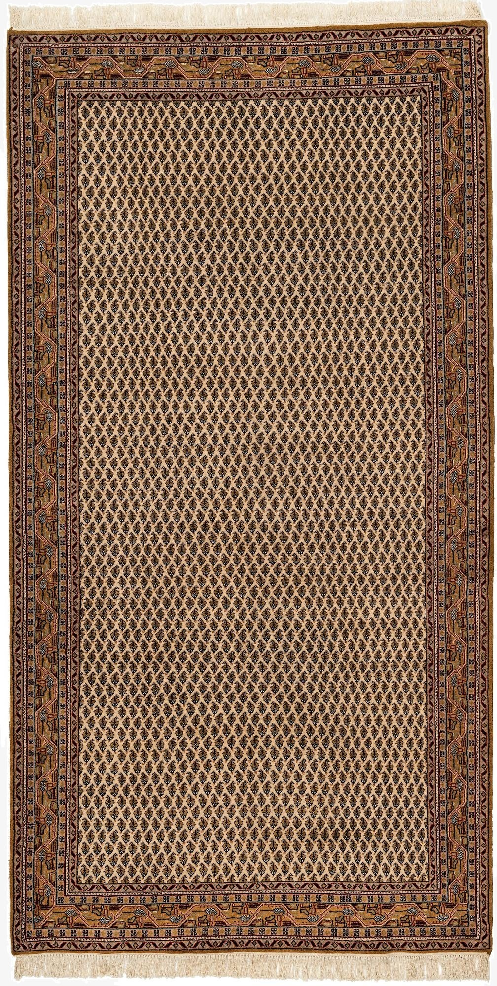5' 6 x 10' 5  Hand Knotted Mir Wool Runner Rug