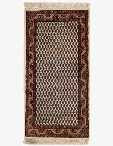 2' 4 x 4' 5 Hand Knotted Mir Wool Runner Rug
