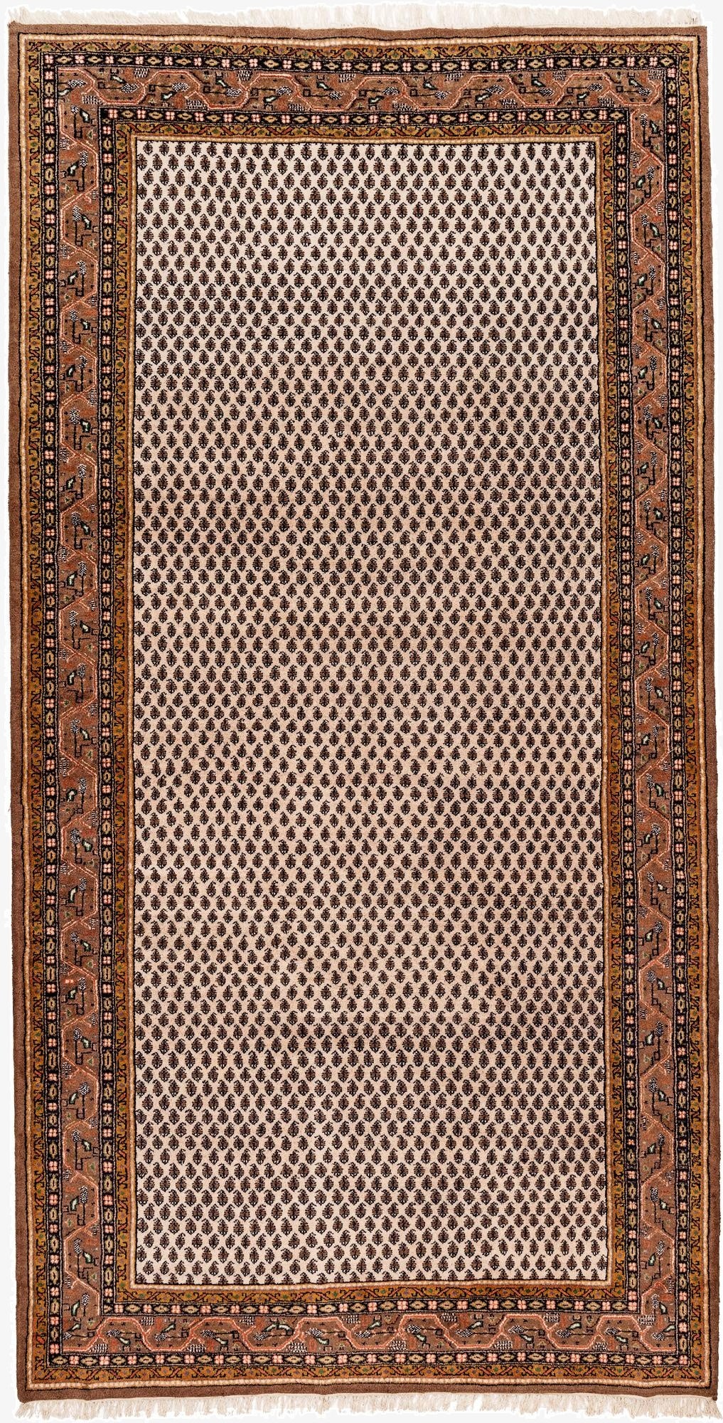 6' x 11' 6  Hand Knotted Mir Wool Runner Rug