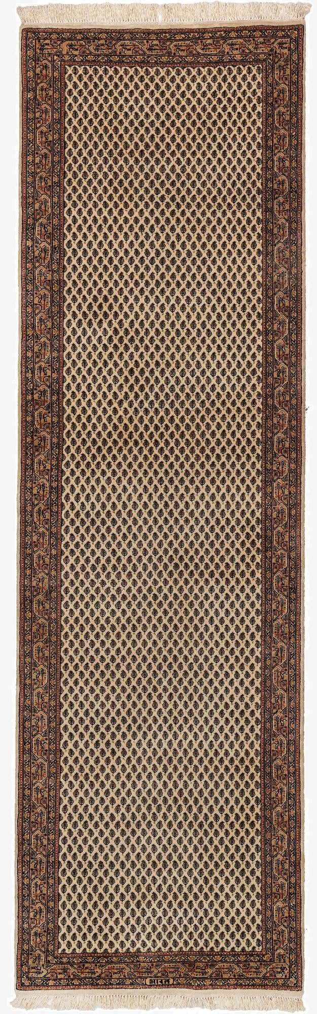 6' 4 x 11' 3  Hand Knotted Mir Wool Runner Rug