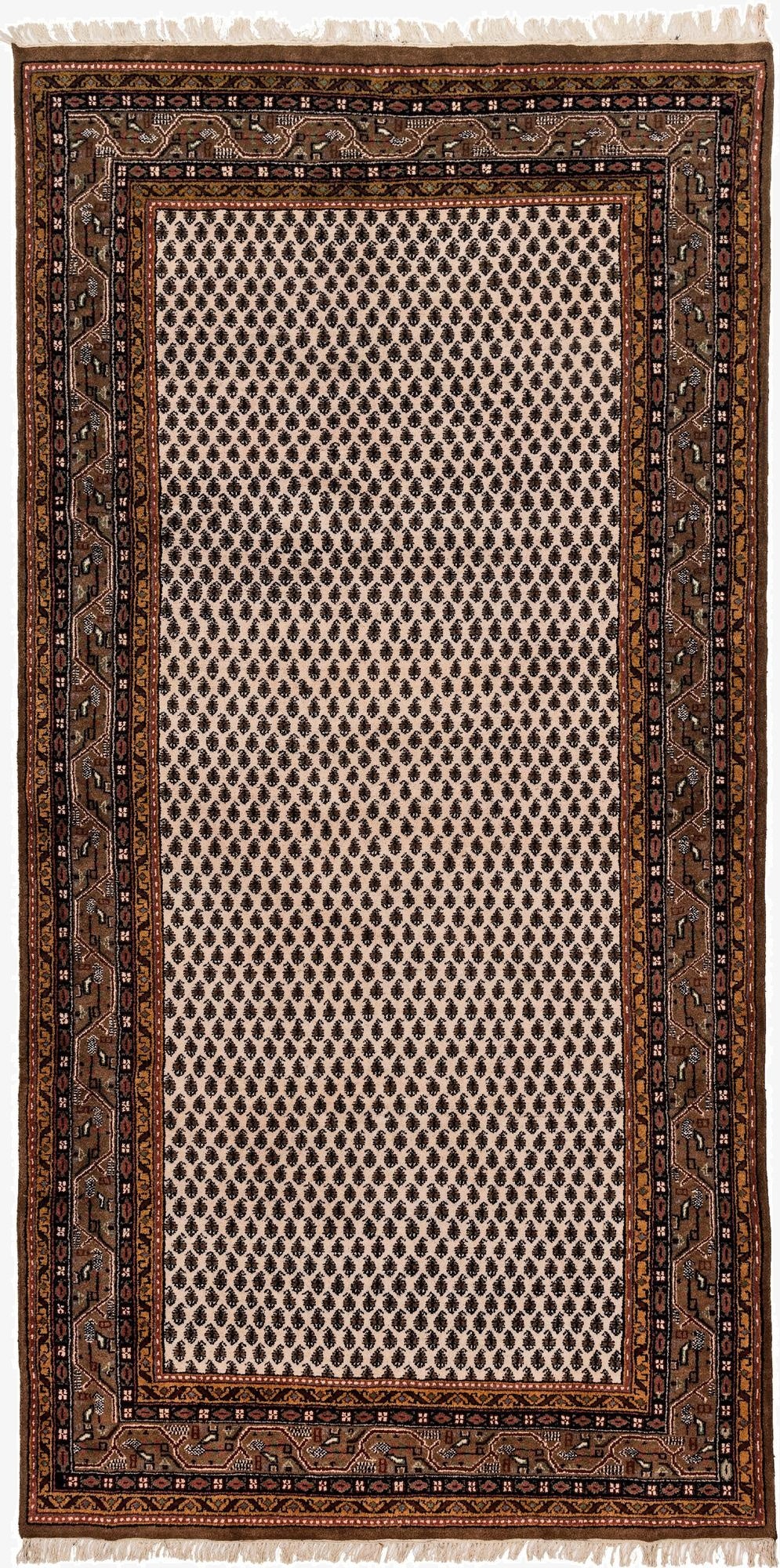 5' 3 x 10' 4  Hand Knotted Mir Wool Runner Rug