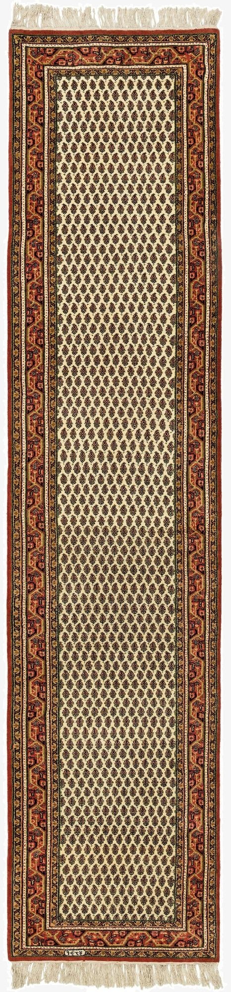 2' 8 x 11' 4  Hand Knotted Mir Wool Runner Rug