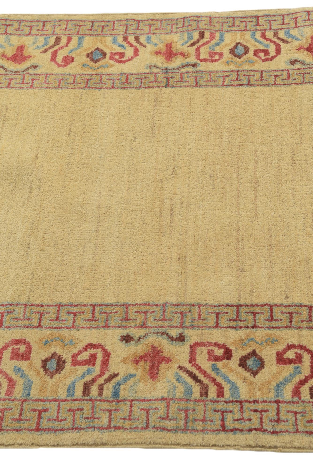 3' 4 x 7' 4 Hand Knotted Modern Ziegler Runner Rug