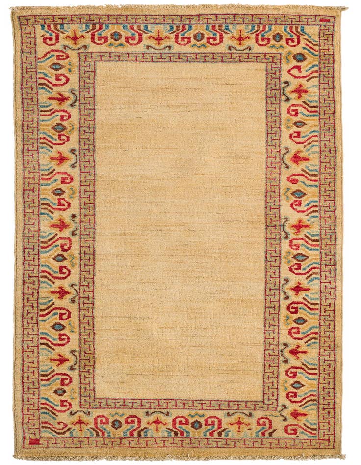 Detail image of 3' 4 x 7' 4 Hand Knotted Modern Ziegler Runner Rug