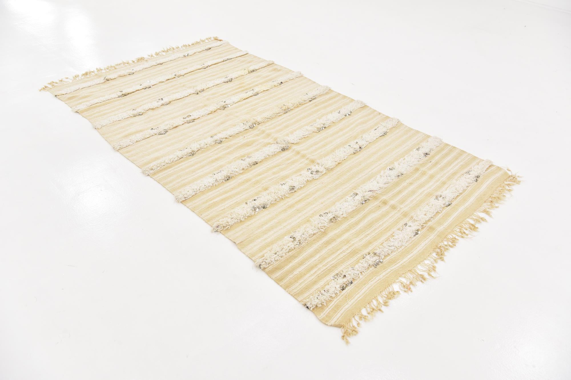 4' 6 x 8' Hand Knotted Moroccan Wool Runner Rug