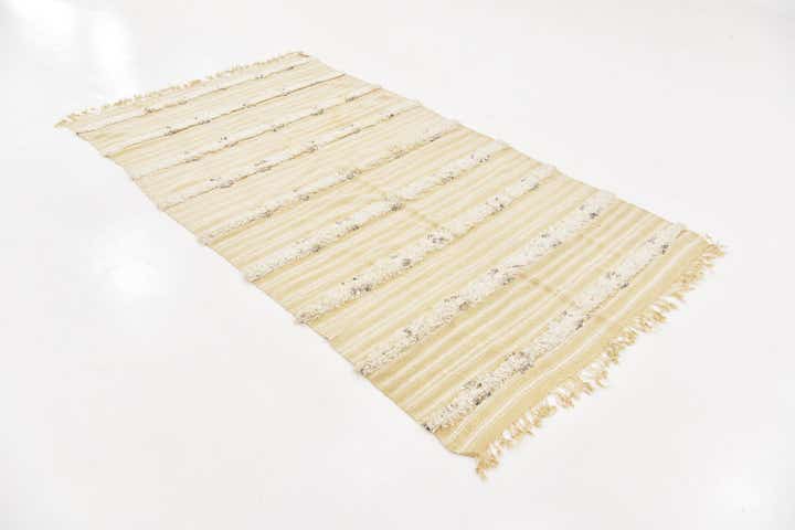 4' 6 x 8' Hand Knotted Moroccan Wool Runner Rug
