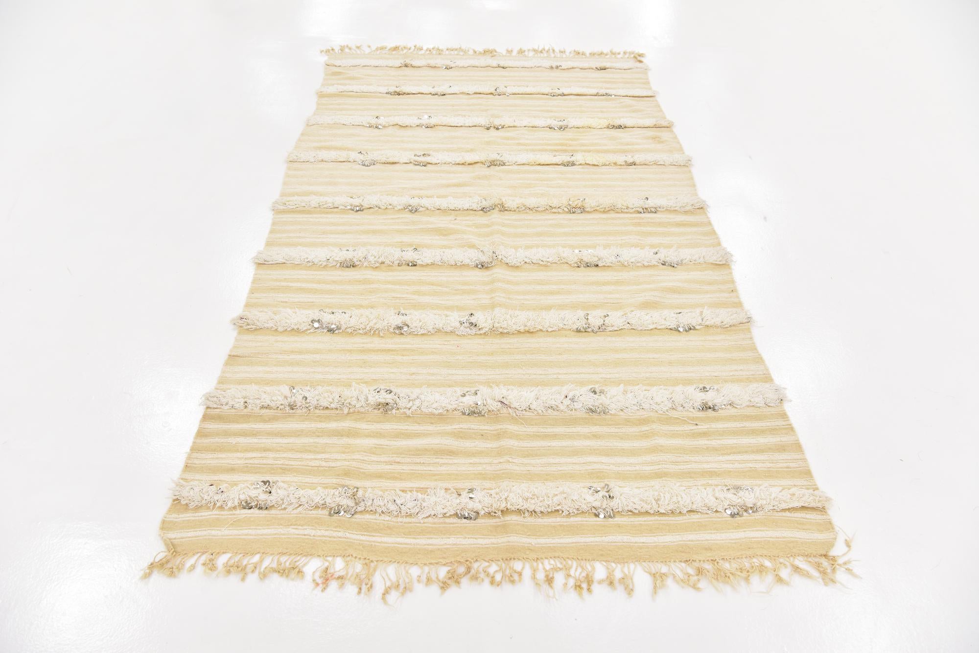 4' 6 x 8' Hand Knotted Moroccan Wool Runner Rug