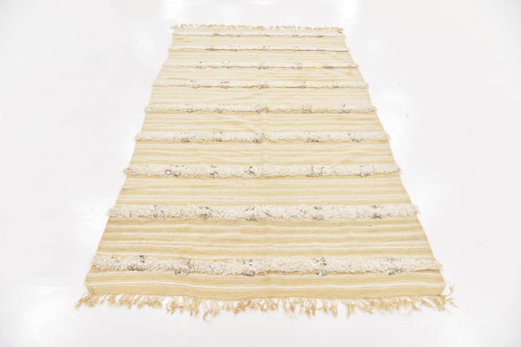 Detail image of 4' 6 x 8' Hand Knotted Moroccan Wool Runner Rug