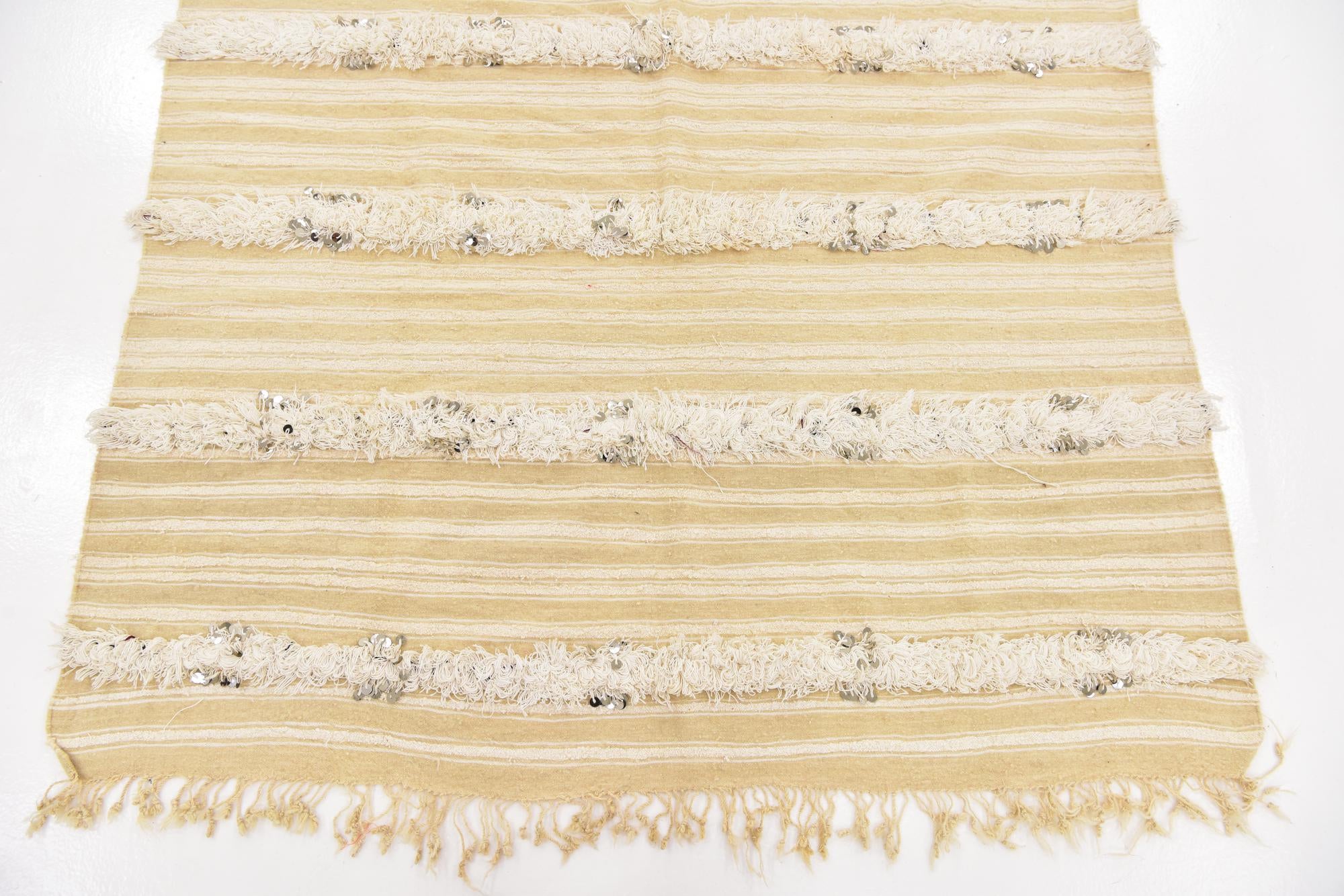4' 6 x 8' Hand Knotted Moroccan Wool Runner Rug