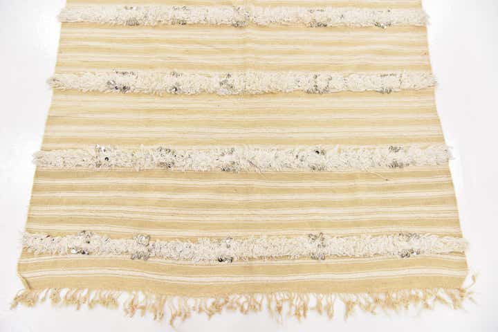 4' 6 x 8' Hand Knotted Moroccan Wool Runner Rug