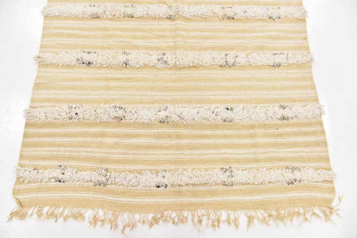 Detail image of 4' 6 x 8' Hand Knotted Moroccan Wool Runner Rug