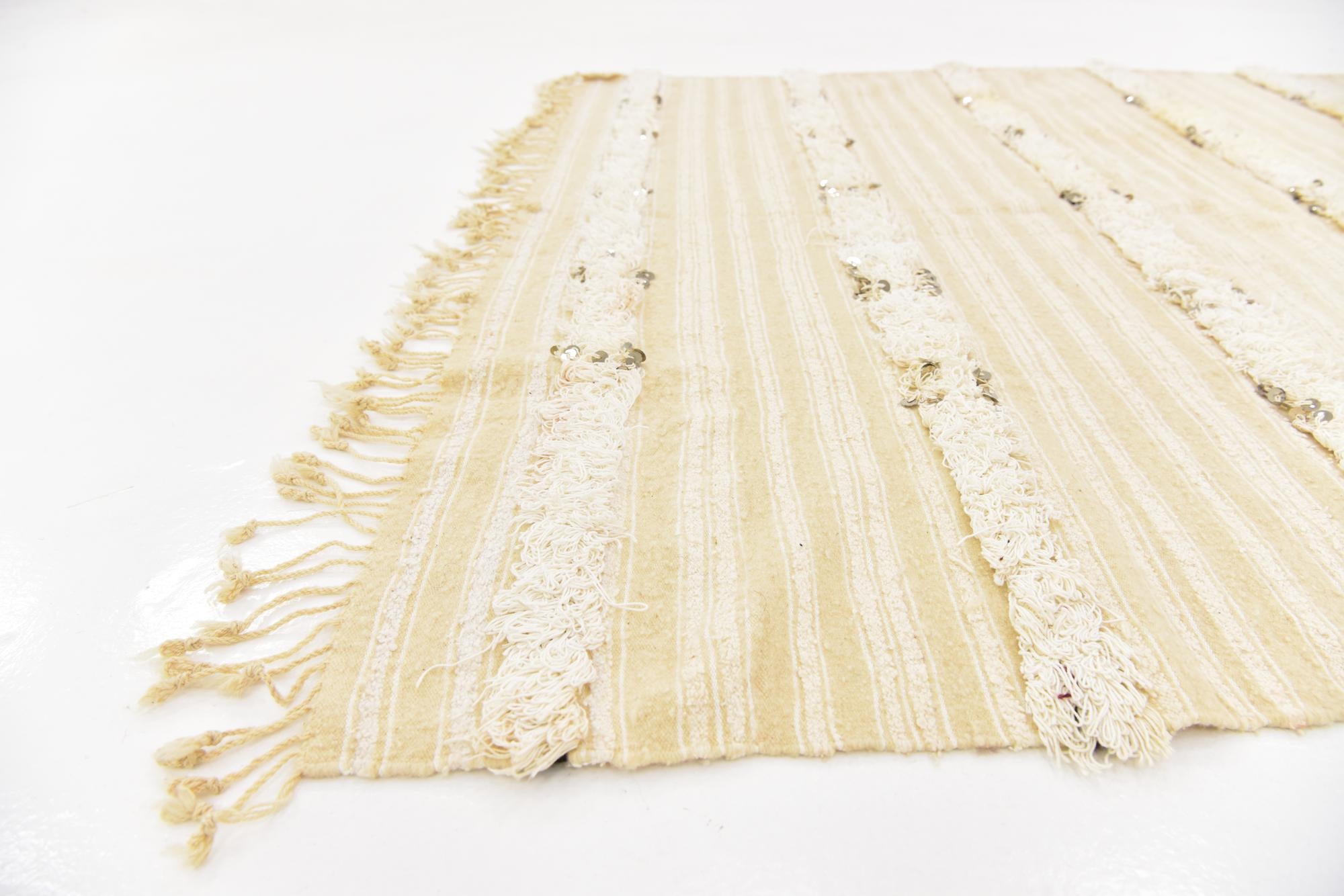 4' 6 x 8' Hand Knotted Moroccan Wool Runner Rug