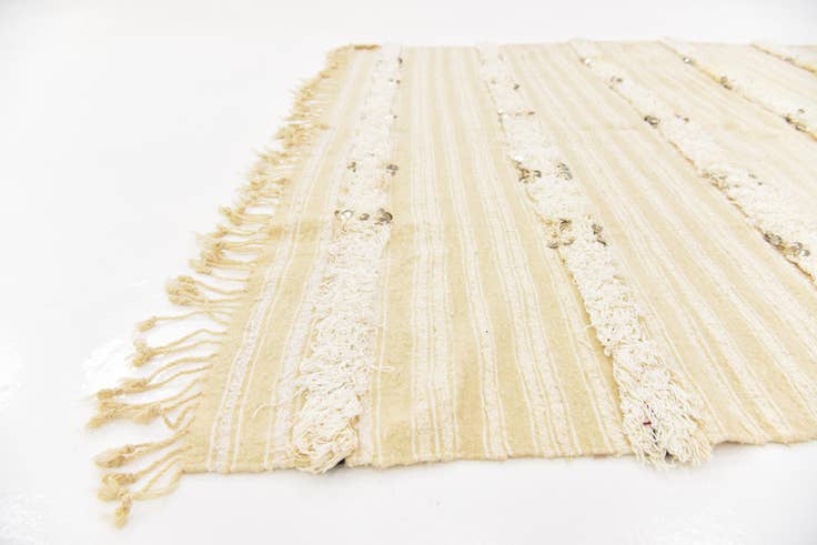 Detail image of 4' 6 x 8' Hand Knotted Moroccan Wool Runner Rug