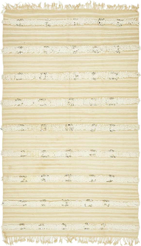 4' 6 x 8' Hand Knotted Moroccan Wool Runner Rug