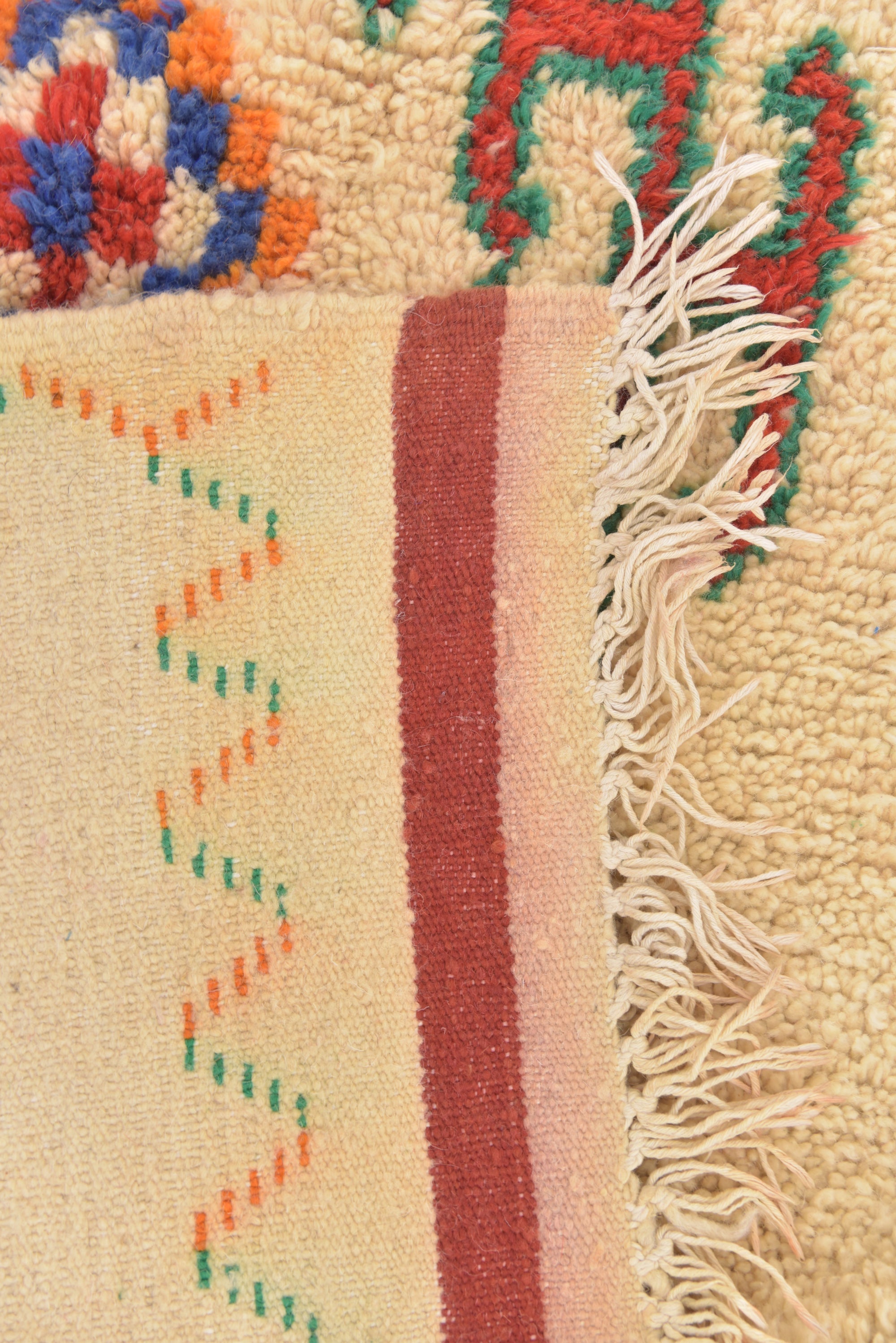 4' 6 x 8' 2 Hand Knotted Moroccan Wool Runner Rug