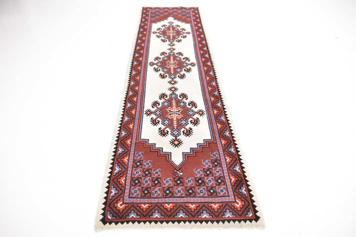 2' 9 x 10' 8 Hand Knotted Moroccan Wool Runner Rug