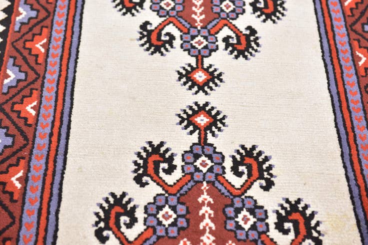 Detail image of 2' 9 x 10' 8 Hand Knotted Moroccan Wool Runner Rug