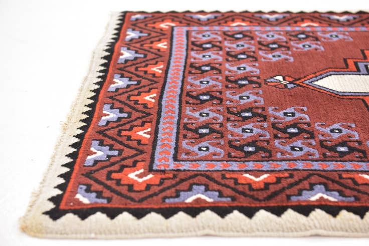 Detail image of 2' 9 x 10' 8 Hand Knotted Moroccan Wool Runner Rug