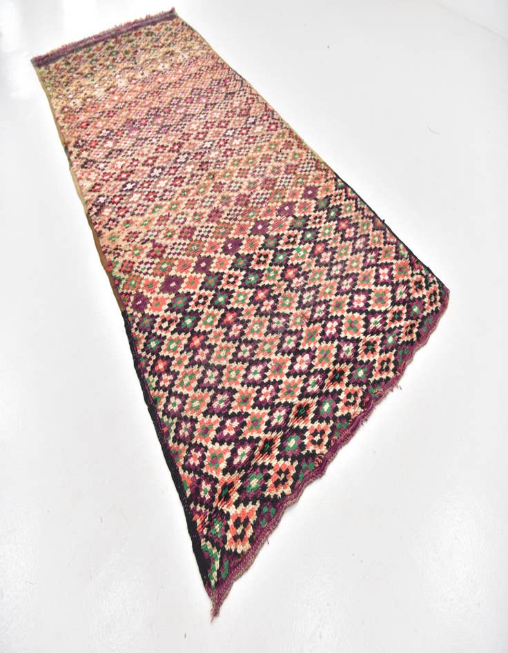 Detail image of 5' x 11'  Hand Knotted Moroccan Wool Runner Rug