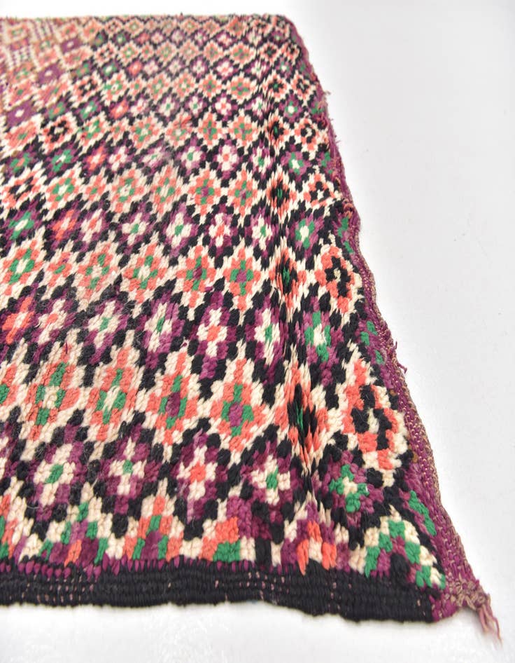 Detail image of 5' x 11' Hand Knotted Moroccan Wool Runner Rug