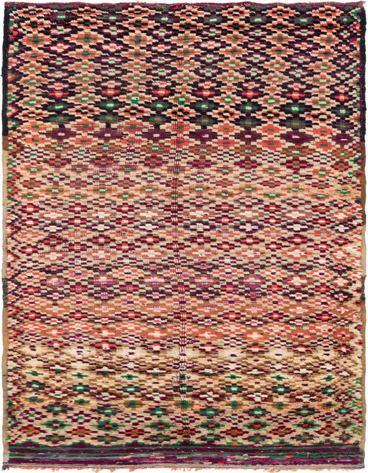 Detail image of 5' x 11' Hand Knotted Moroccan Wool Runner Rug
