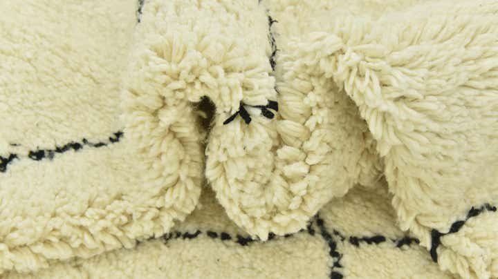 4' 6 x 8' 7 Hand Knotted Moroccan Wool Runner Rug