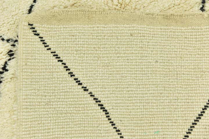 4' 6 x 8' 7 Hand Knotted Moroccan Wool Runner Rug