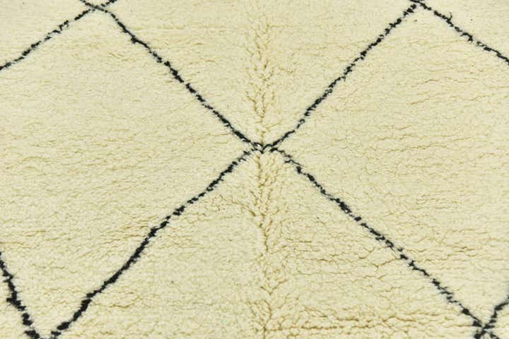 4' 6 x 8' 7 Hand Knotted Moroccan Wool Runner Rug