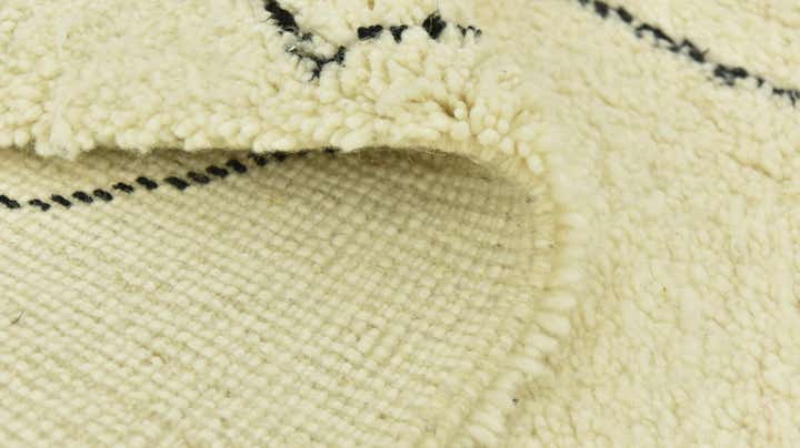 4' 6 x 8' 7 Hand Knotted Moroccan Wool Runner Rug