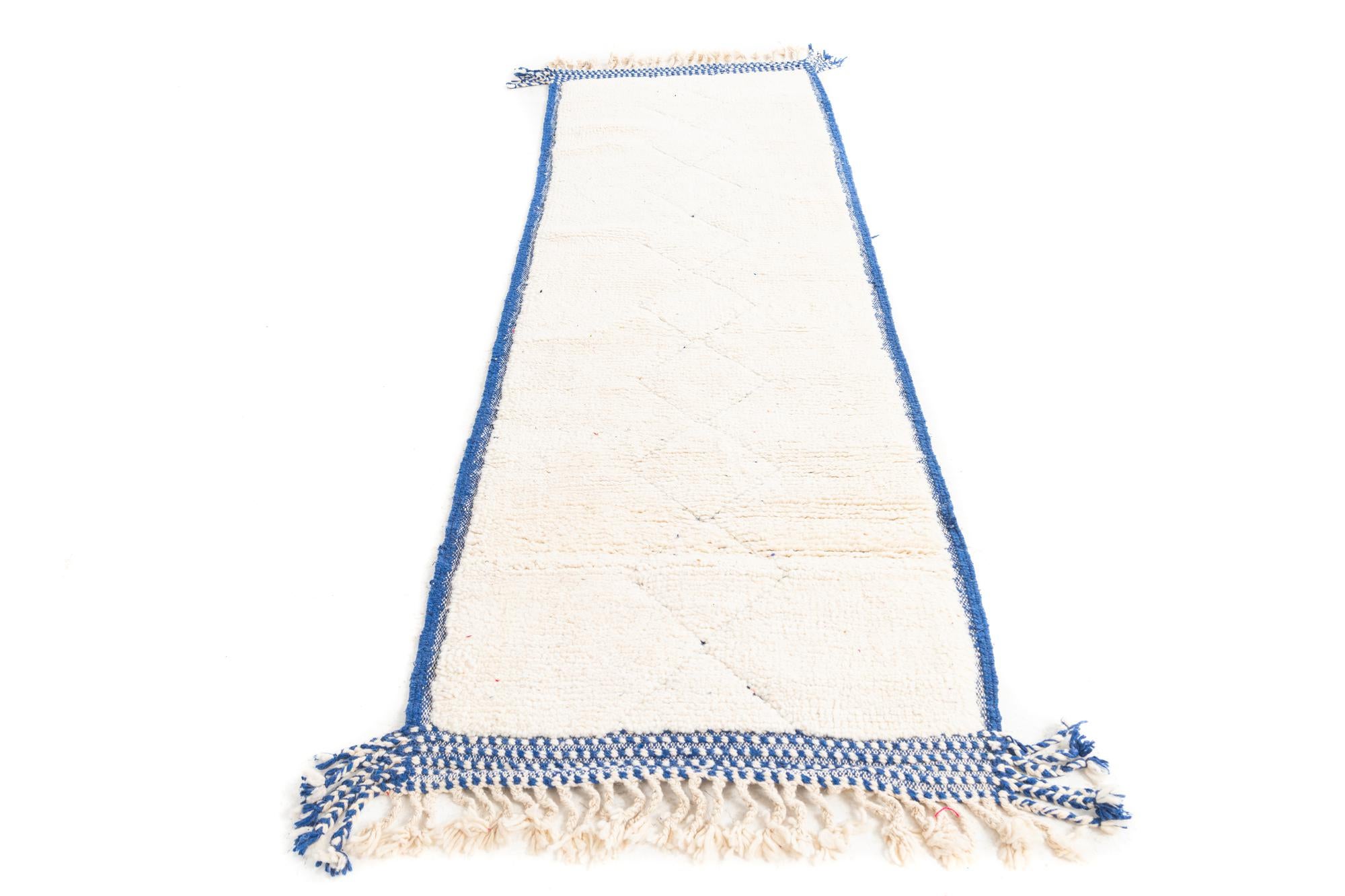 3' x 9' 3 Hand Knotted Moroccan Wool Runner Rug