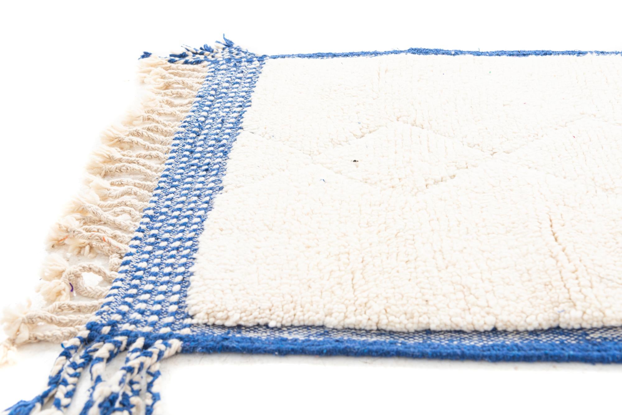 3' x 9' 3 Hand Knotted Moroccan Wool Runner Rug