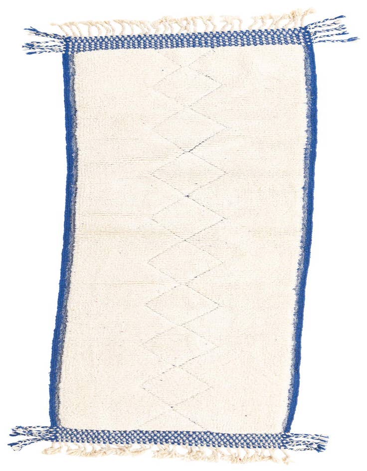 Detail image of 3' x 9' 3 Hand Knotted Moroccan Wool Runner Rug