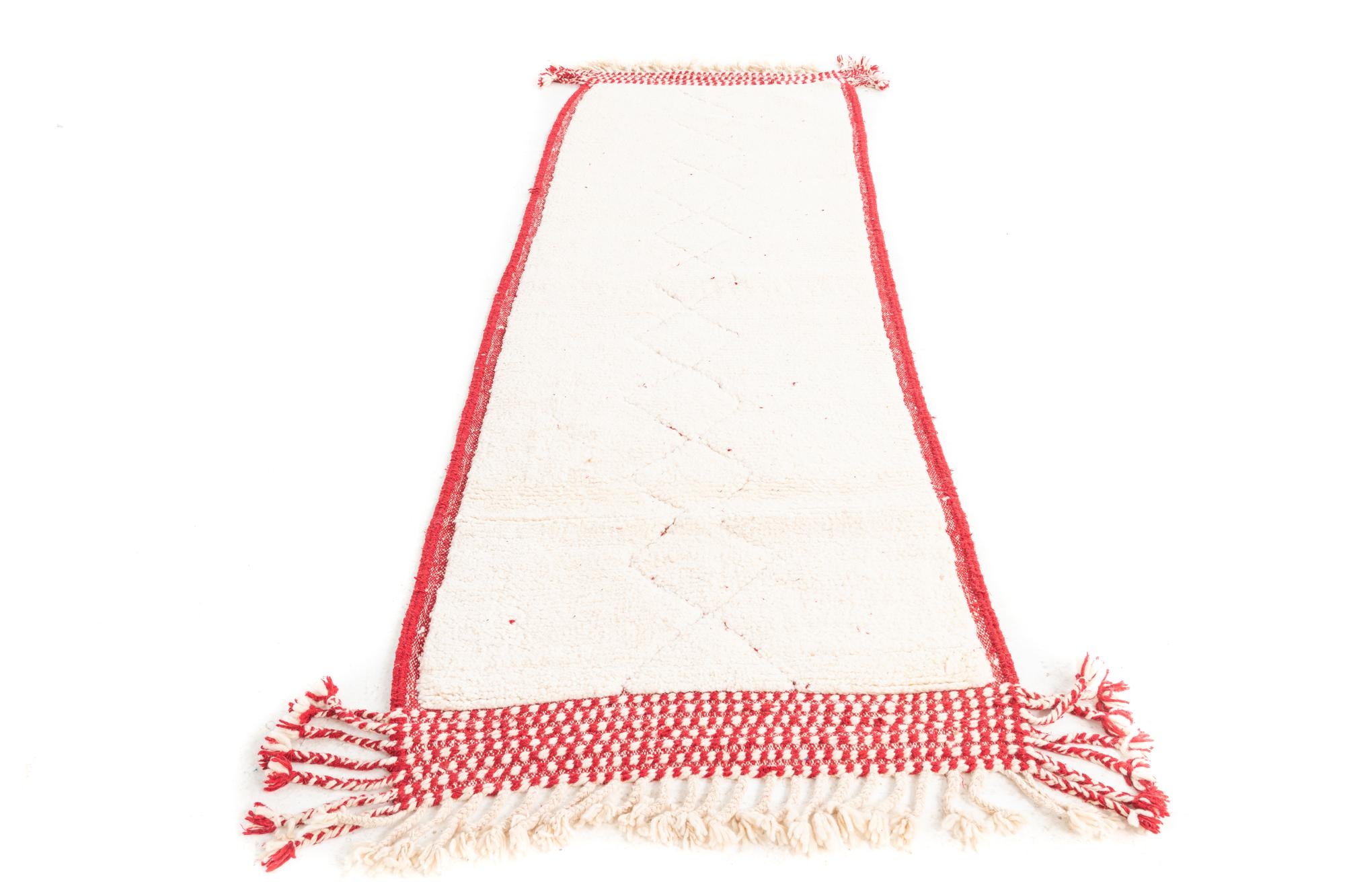 3' x 9' Hand Knotted Moroccan Wool Runner Rug