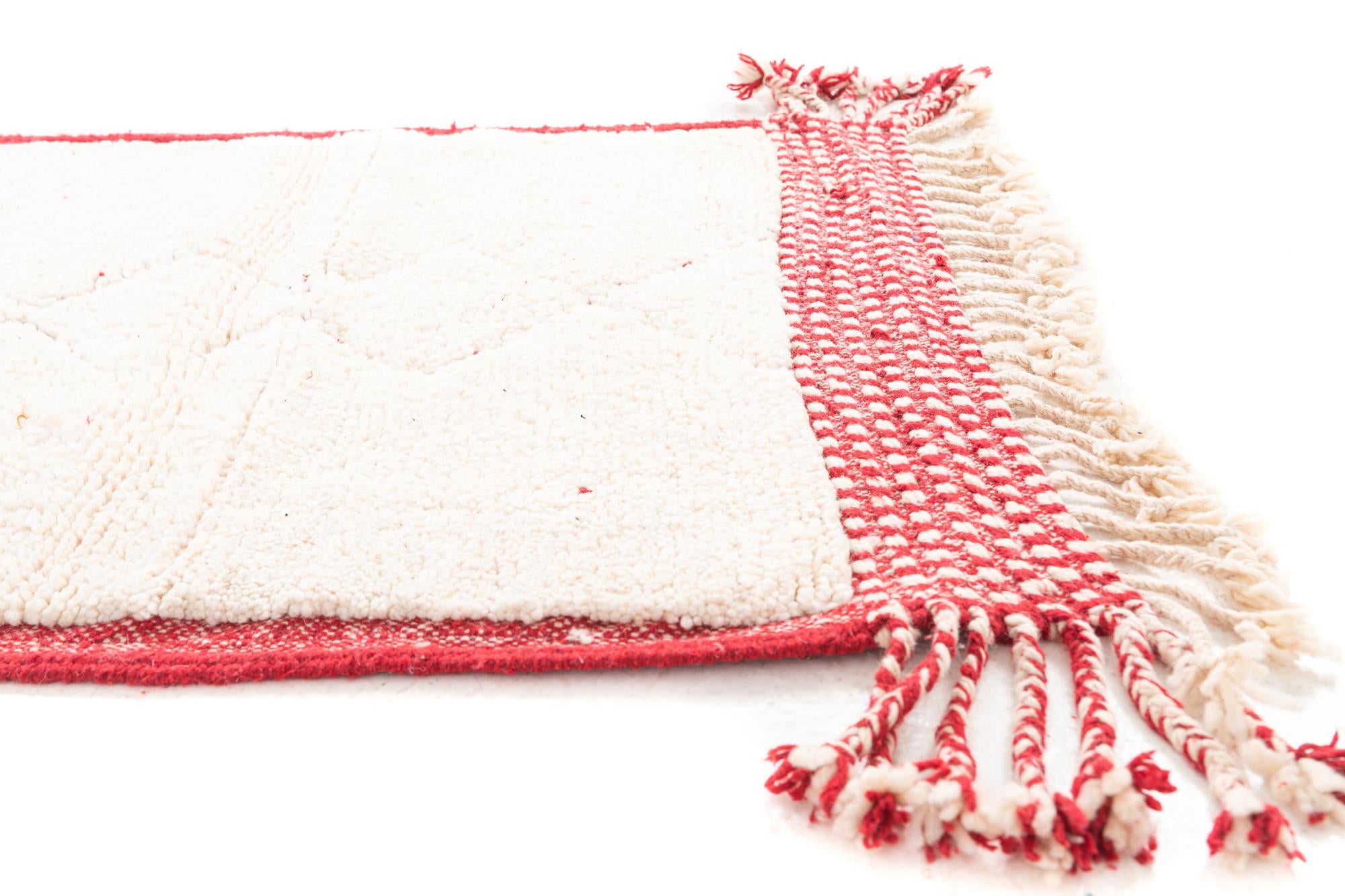 3' x 9' Hand Knotted Moroccan Wool Runner Rug