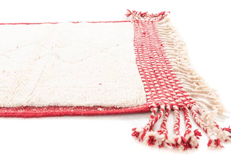 Detail image of 3' x 9' Hand Knotted Moroccan Wool Runner Rug