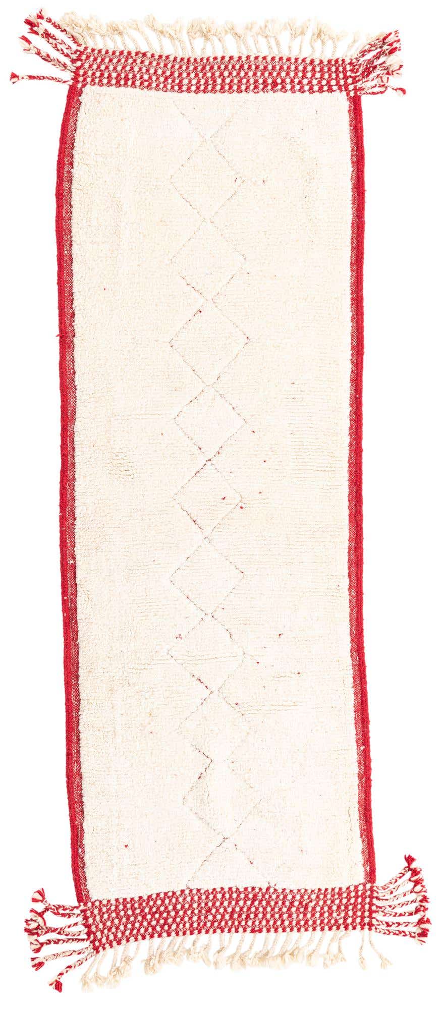 3' x 9' Hand Knotted Moroccan Wool Runner Rug