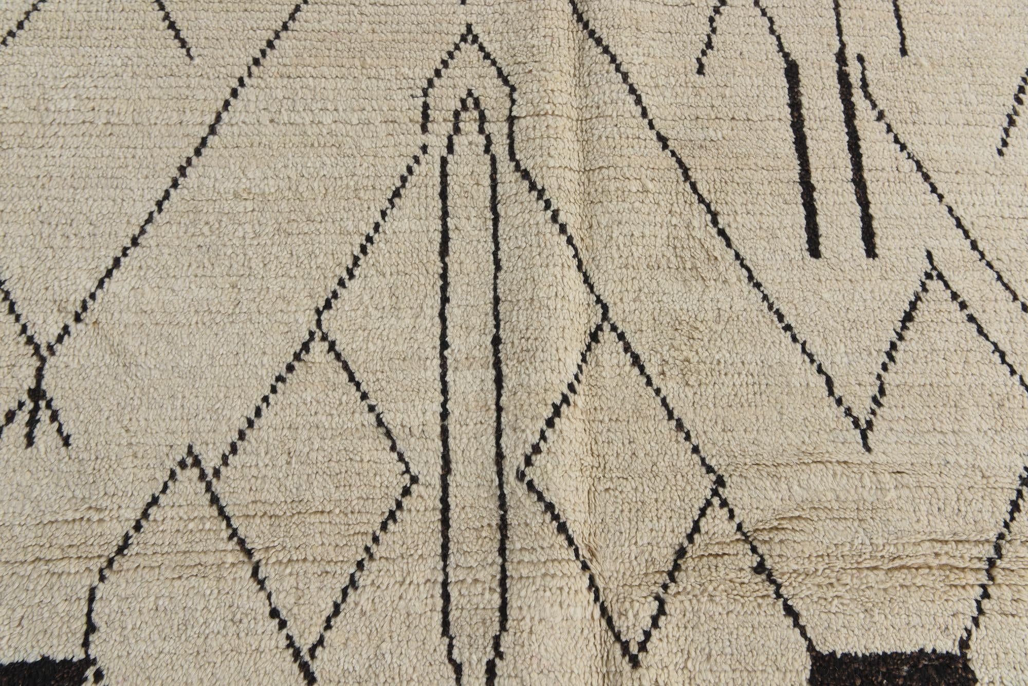 5' 2 x 12' 2 Hand Knotted Moroccan Wool Runner Rug