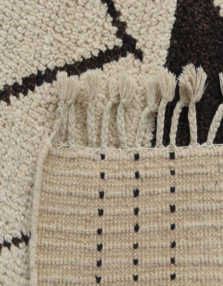 Detail image of 5' 2 x 12' 2  Hand Knotted Moroccan Wool Runner Rug